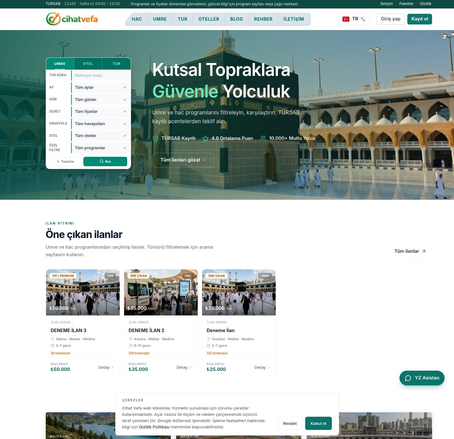 Cihat Vefa web sitesi proje görseli