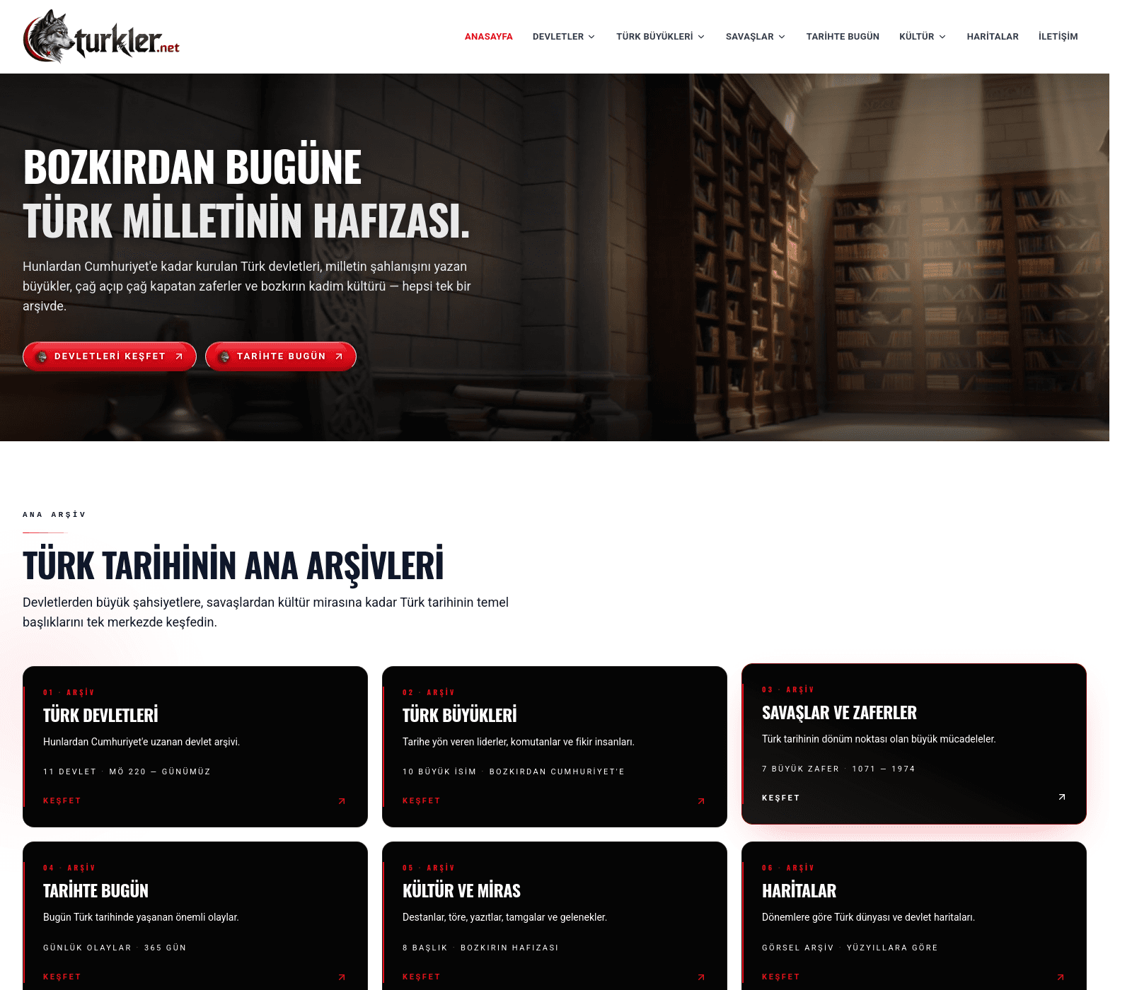 Turkler.net dijital platform web sitesi proje görseli